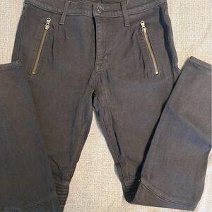 Hudson Jeans Charcoal moto pants  with Zipper Details